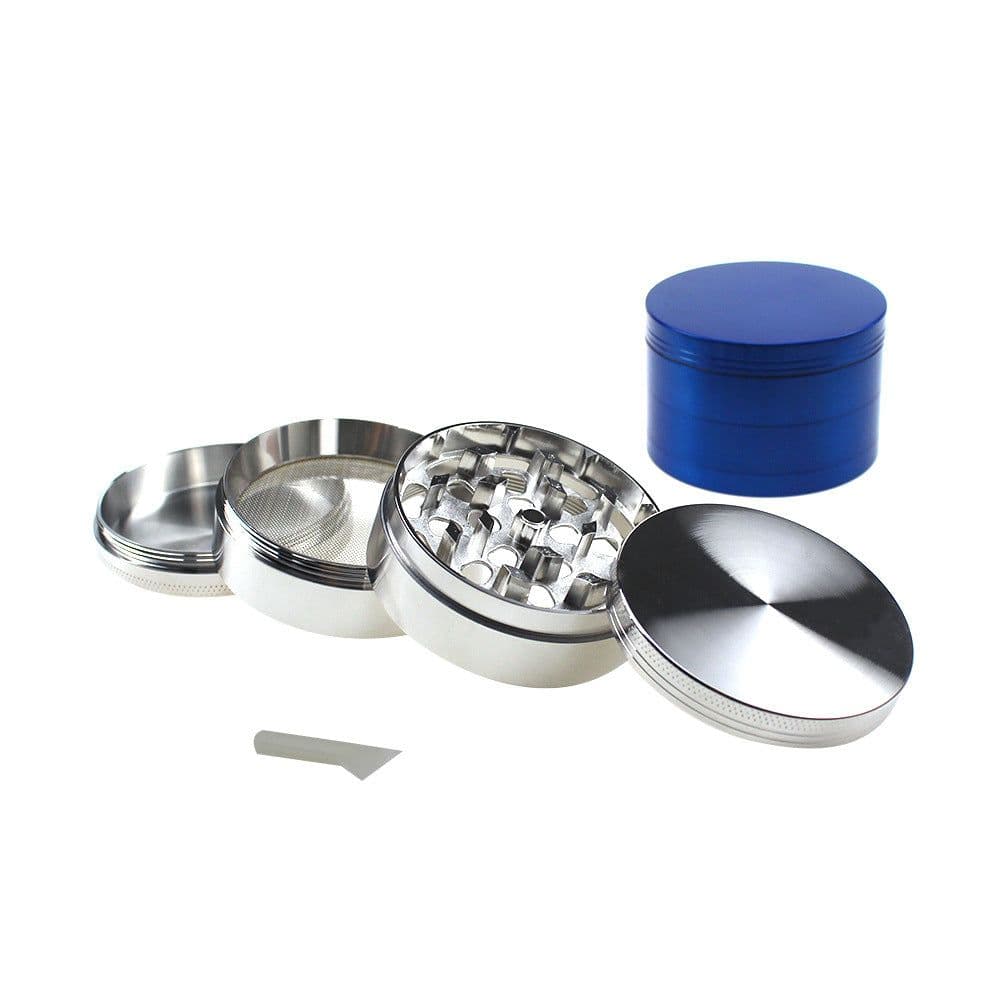 image-40mm-63mm Zinc Alloy Herb Grinder 4-Layer Metal Grinder