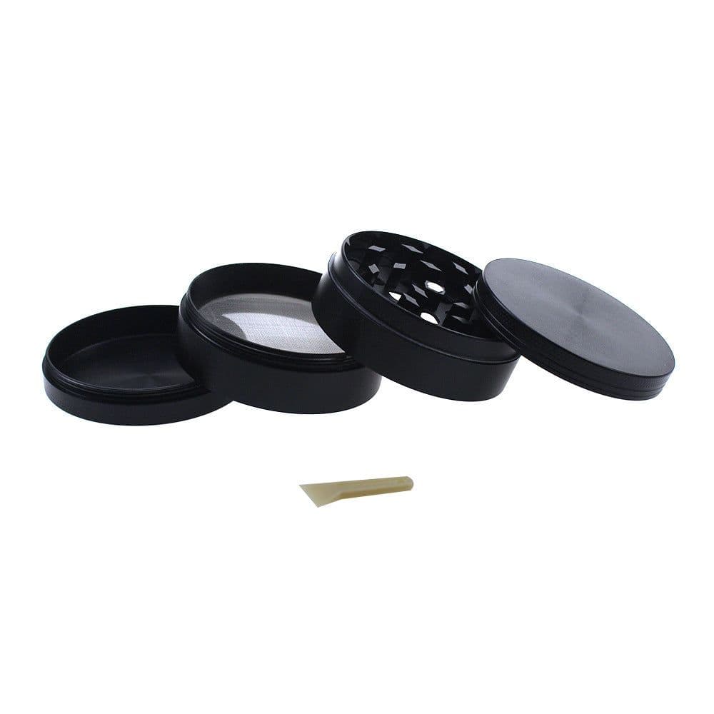 image-40mm-63mm Zinc Alloy Herb Grinder 4-Layer Metal Grinder