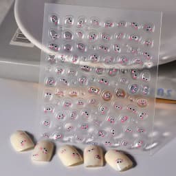 image-CoCo Notes 3D Jelly Smiley Face Nail Stickers Cartoon Series