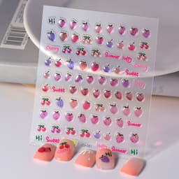 image-CoCo Notes 3D Jelly Smiley Face Nail Stickers Cartoon Series