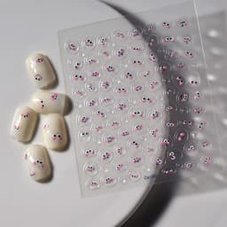 image-CoCo Notes 3D Jelly Smiley Face Nail Stickers Cartoon Series