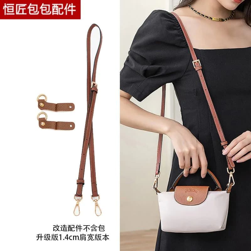 image-Hengjiang Genuine Leather Shoulder Strap for Longchamp Bags
