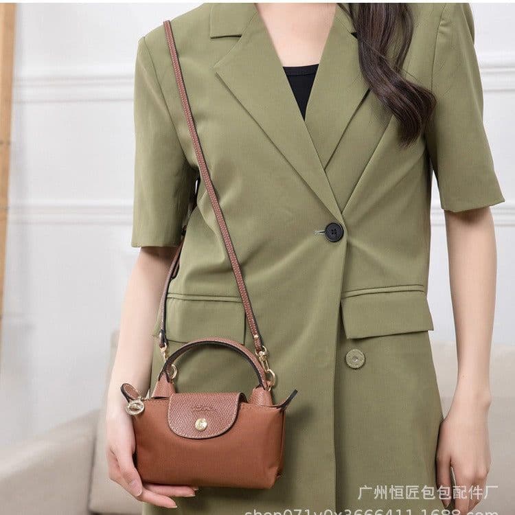 image-Hengjiang Genuine Leather Shoulder Strap for Longchamp Bags