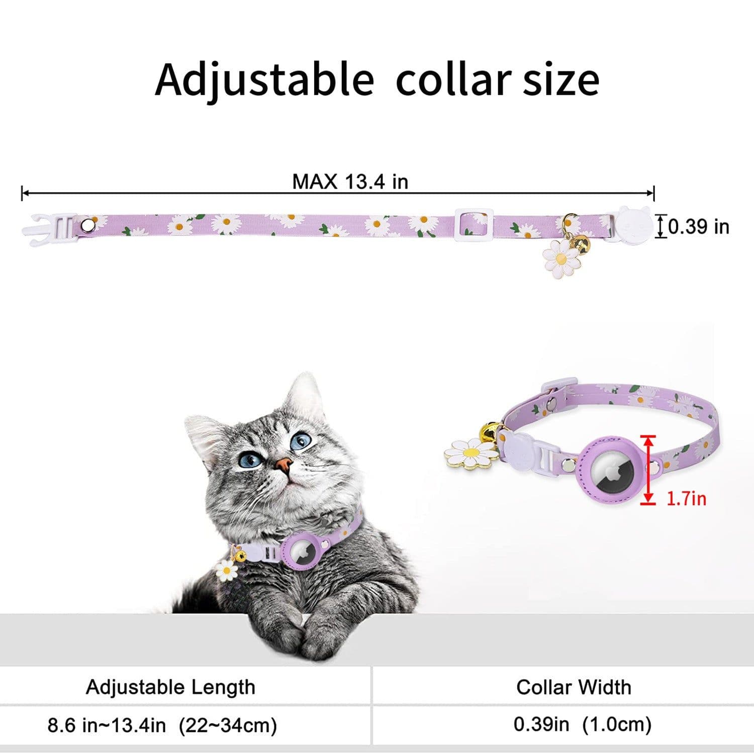 image-Cat Collar for Apple AirTag Tracker Anti-Lost Pet Positioning