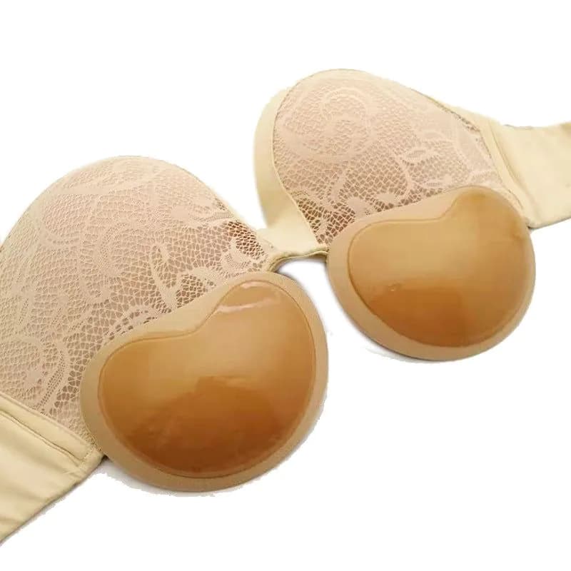 image-Self-Adhesive Silicone Chest Pads Heart-Shaped Triangle Inserts