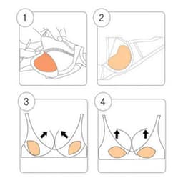 image-Self-Adhesive Silicone Chest Pads Heart-Shaped Triangle Inserts