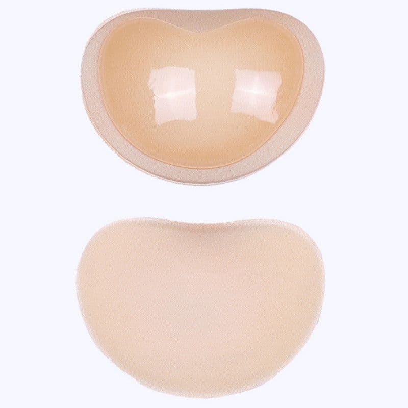 image-Self-Adhesive Silicone Chest Pads Heart-Shaped Triangle Inserts