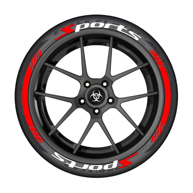 image-SPORTS Series 3D Rubber Tire Letter Stickers for Car Modification