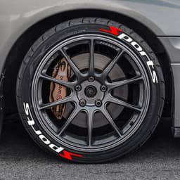 image-SPORTS Series 3D Rubber Tire Letter Stickers for Car Modification