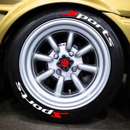 image-SPORTS Series 3D Rubber Tire Letter Stickers for Car Modification
