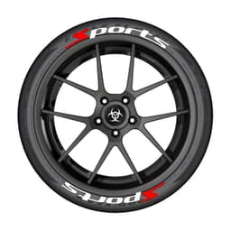 image-SPORTS Series 3D Rubber Tire Letter Stickers for Car Modification