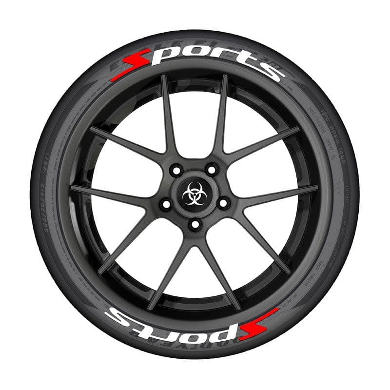 image-SPORTS Series 3D Rubber Tire Letter Stickers for Car Modification