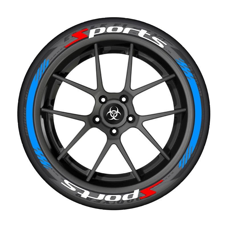 image-SPORTS Series 3D Rubber Tire Letter Stickers for Car Modification