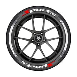 image-SPORTS Series 3D Rubber Tire Letter Stickers for Car Modification