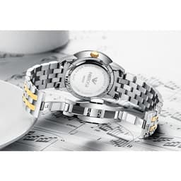 image-NIBOSI 2332 Men's Watch Gold Calendar Stainless Steel Waterproof 30M