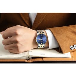 image-NIBOSI 2332 Men's Watch Gold Calendar Stainless Steel Waterproof 30M