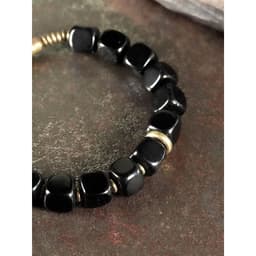 image-Obsidian Bracelet Unisex Retro Design Hand Jewelry