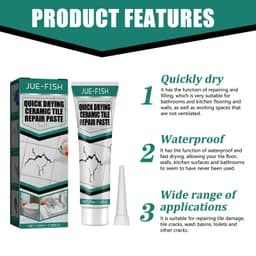 image-Jue-Fish Tile Repair Paste - Quick Dry Adhesive for Cracks
