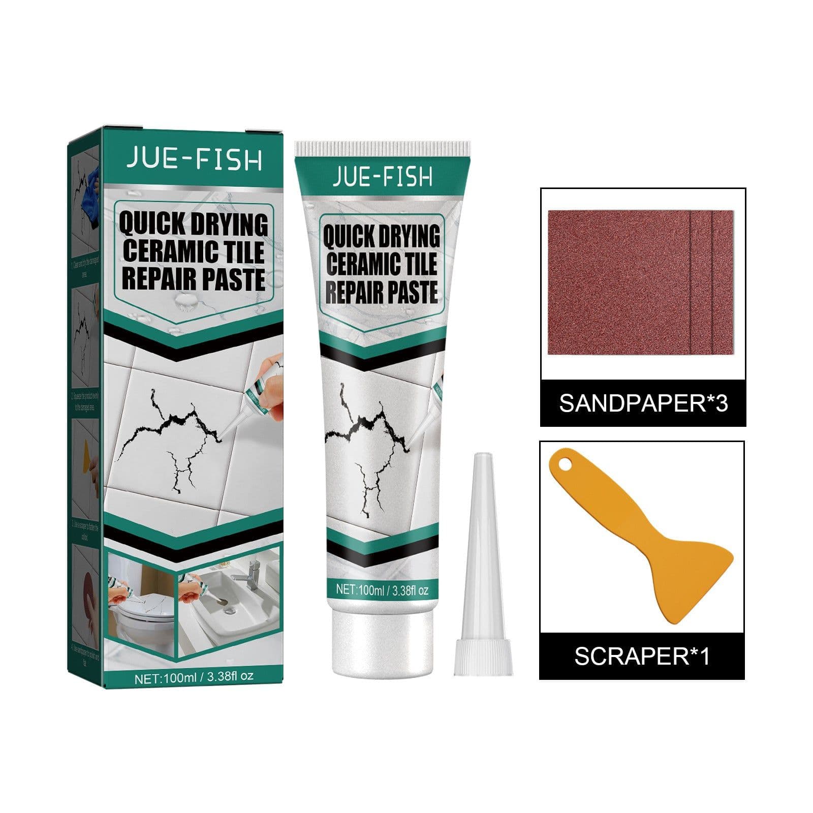 image-Jue-Fish Tile Repair Paste - Quick Dry Adhesive for Cracks