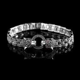image-Renpin S925 Silver Leopard Bracelet Women's Retro Thai Silver