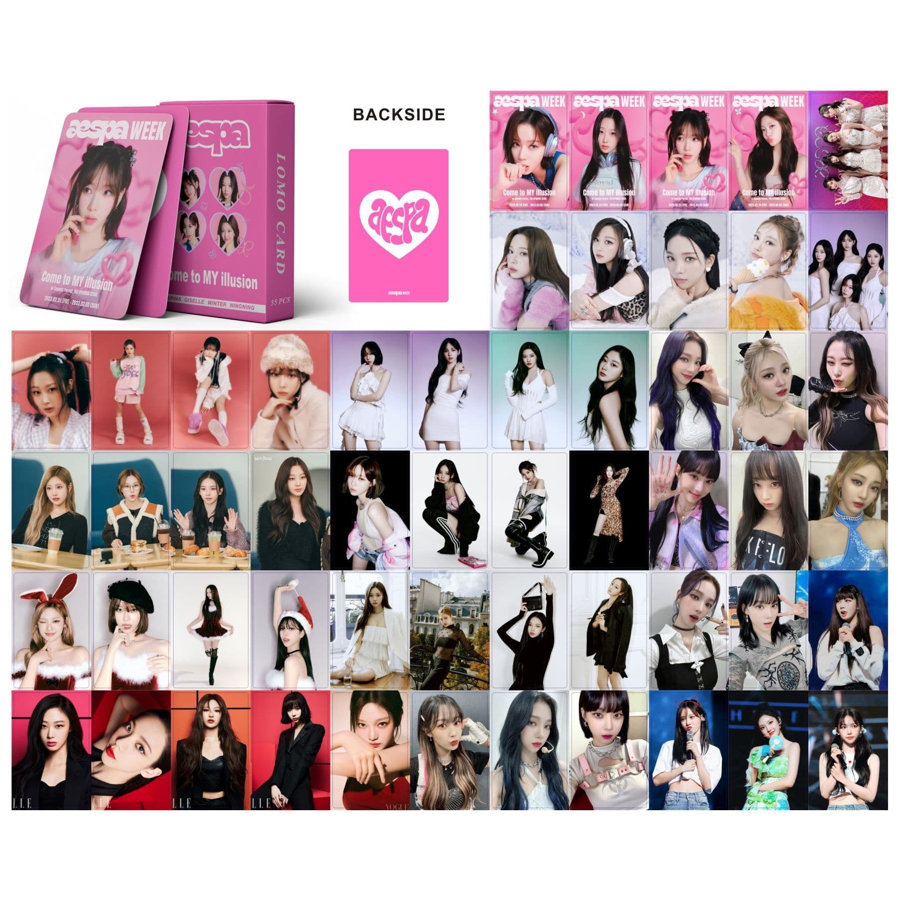 image-aespa Concert Photocard Set - 55 Pieces Lomo Cards & Postcards