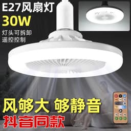 image-LED Wall-Mounted Fan Light with Screw Base Energy-Saving Lamp