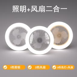 image-LED Wall-Mounted Fan Light with Screw Base Energy-Saving Lamp