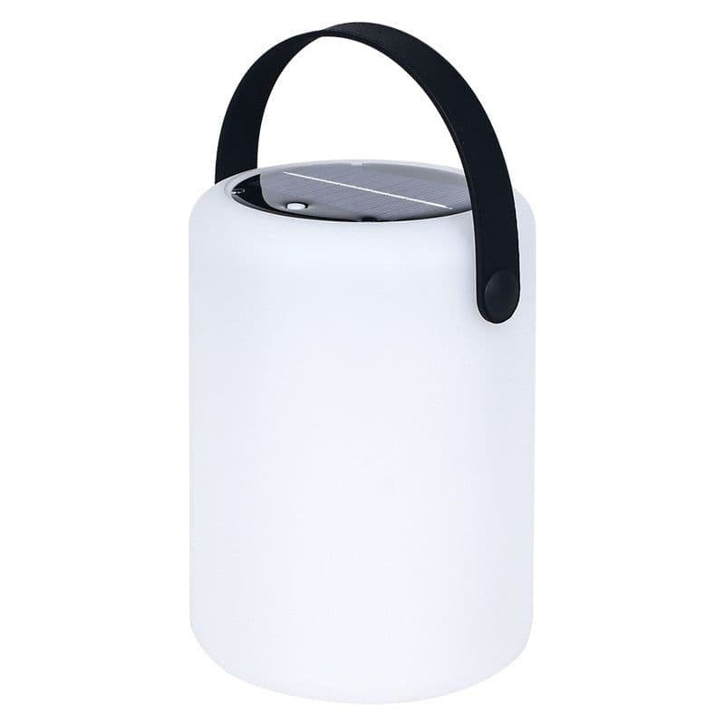 image-LED Solar Cylindrical Table Lamp Outdoor Garden Portable Light