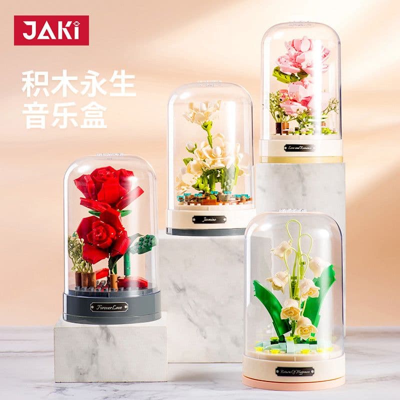 image-Jiaqi 2672-78 Building Block Flower Music Box