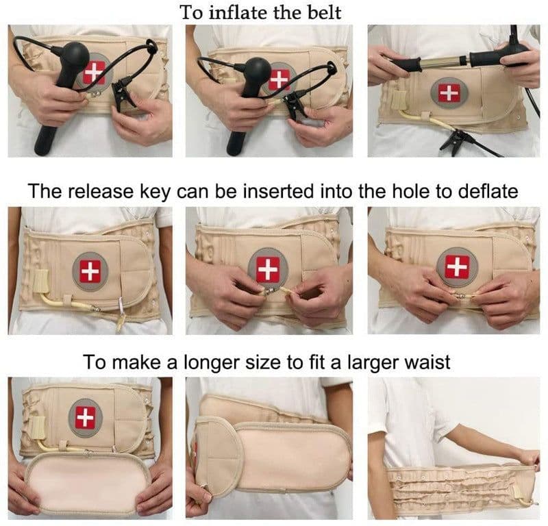 image-Inflatable Lumbar Support Belt for Lower Back Pain and Posture