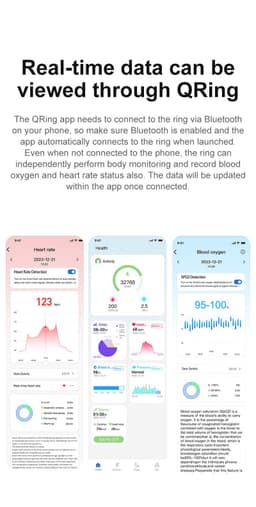 image-R02 Smart Ring - Heart Rate Blood Oxygen Sleep Monitor Waterproof