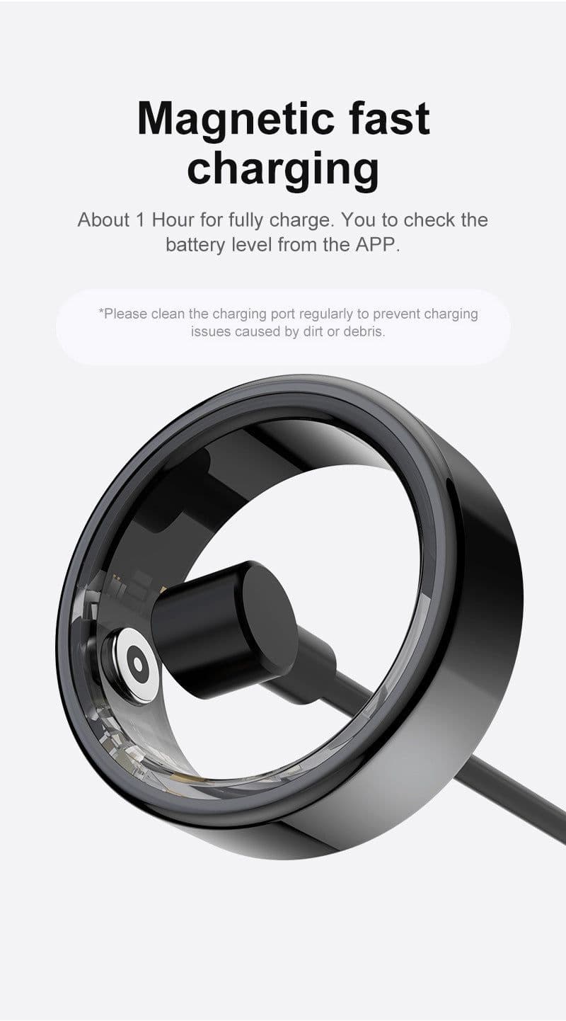 image-R02 Smart Ring - Heart Rate Blood Oxygen Sleep Monitor Waterproof