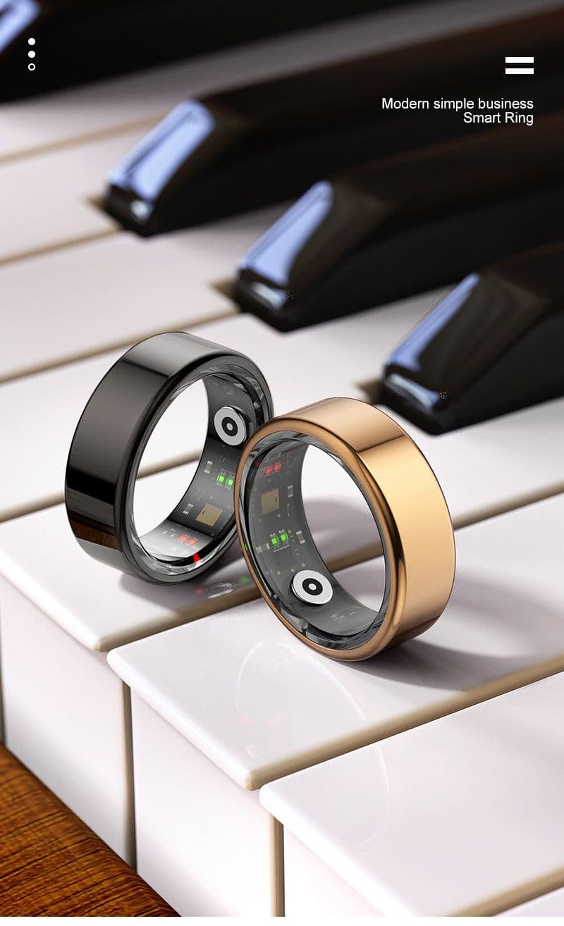 image-R02 Smart Ring - Heart Rate Blood Oxygen Sleep Monitor Waterproof