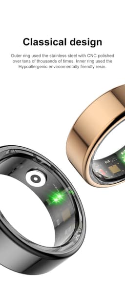 image-R02 Smart Ring - Heart Rate Blood Oxygen Sleep Monitor Waterproof
