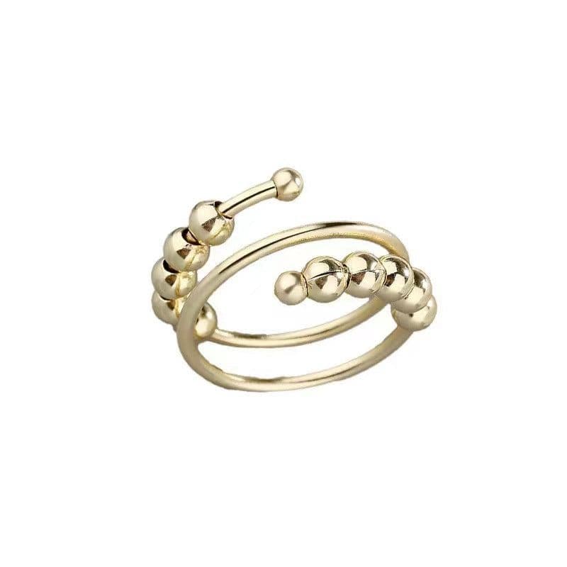 image-Titanium Steel Rotating Bead Ring Stress Relief Open Band