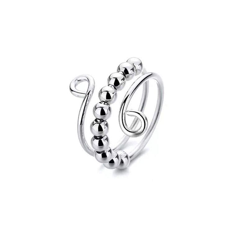 image-Titanium Steel Rotating Bead Ring Stress Relief Open Band
