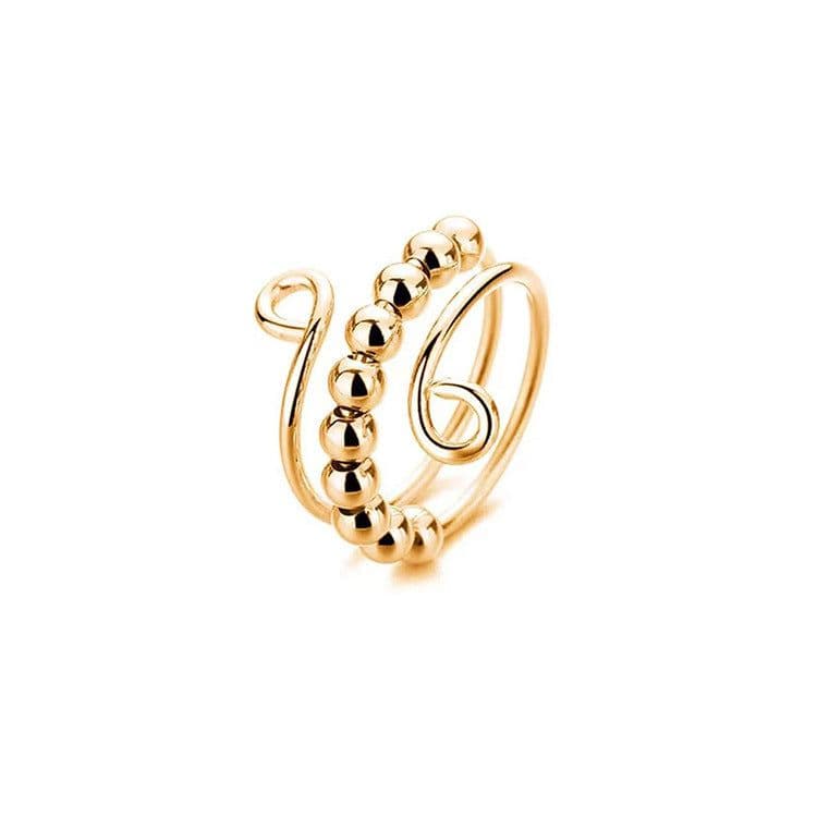 image-Titanium Steel Rotating Bead Ring Stress Relief Open Band