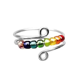 image-Titanium Steel Rotating Bead Ring Stress Relief Open Band