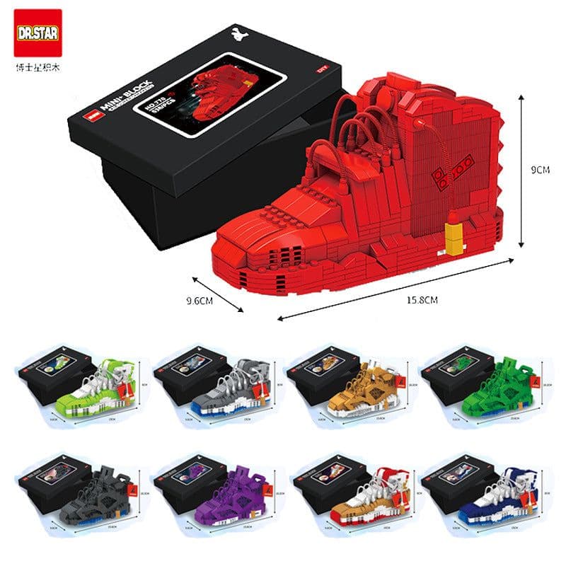 image-Doctor Star Building Blocks Sneaker Model 770-781 AJ Puzzle Set