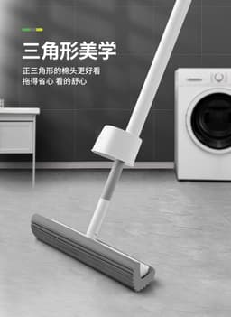 image-Jieshun Double-Sided Cotton Mop with Folding Bucket 132cm