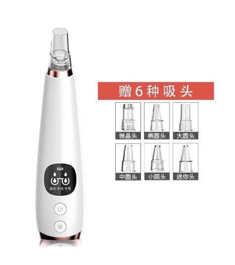 image-Xunqiu Electric Blackhead Remover Pore Cleaner 5 Tips 3 Speeds
