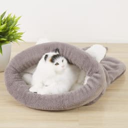 image-Pet Dog Cat Bed Cartoon Sleeping Bag Nest - Grey M 50x40cm