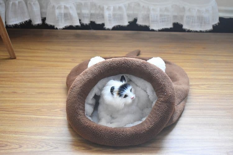 image-Pet Dog Cat Bed Cartoon Sleeping Bag Nest - Grey M 50x40cm
