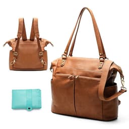 image-Foldable Multi-Functional Diaper Bag with Shoulder Strap