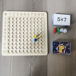image-lxzh Wooden Multiplication Table Puzzle Board Educational Toy Ages 4-6