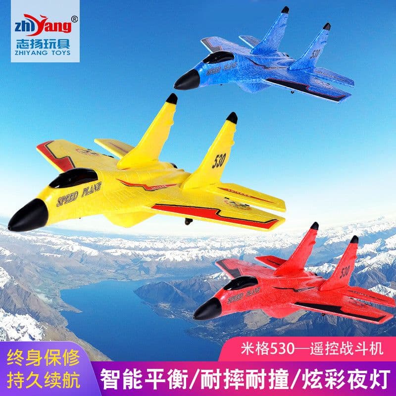 image-Zhiyang EPP Foam RC Glider Fighter Jet 2CH Remote Control Airplane