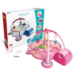 image-Baby Gym Play Mat with Ball Pool and Turtle Design