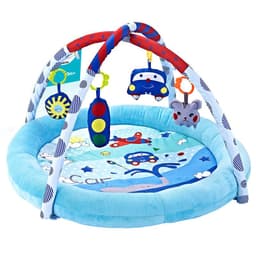 image-Baby Gym Play Mat with Ball Pool and Turtle Design