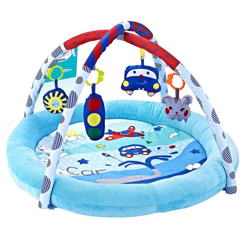 image-Baby Gym Play Mat with Ball Pool and Turtle Design