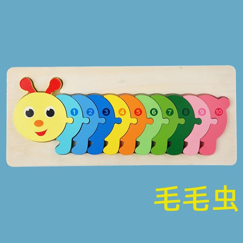 image-Wooden 3D Puzzle Toy Educational Building Blocks for Children